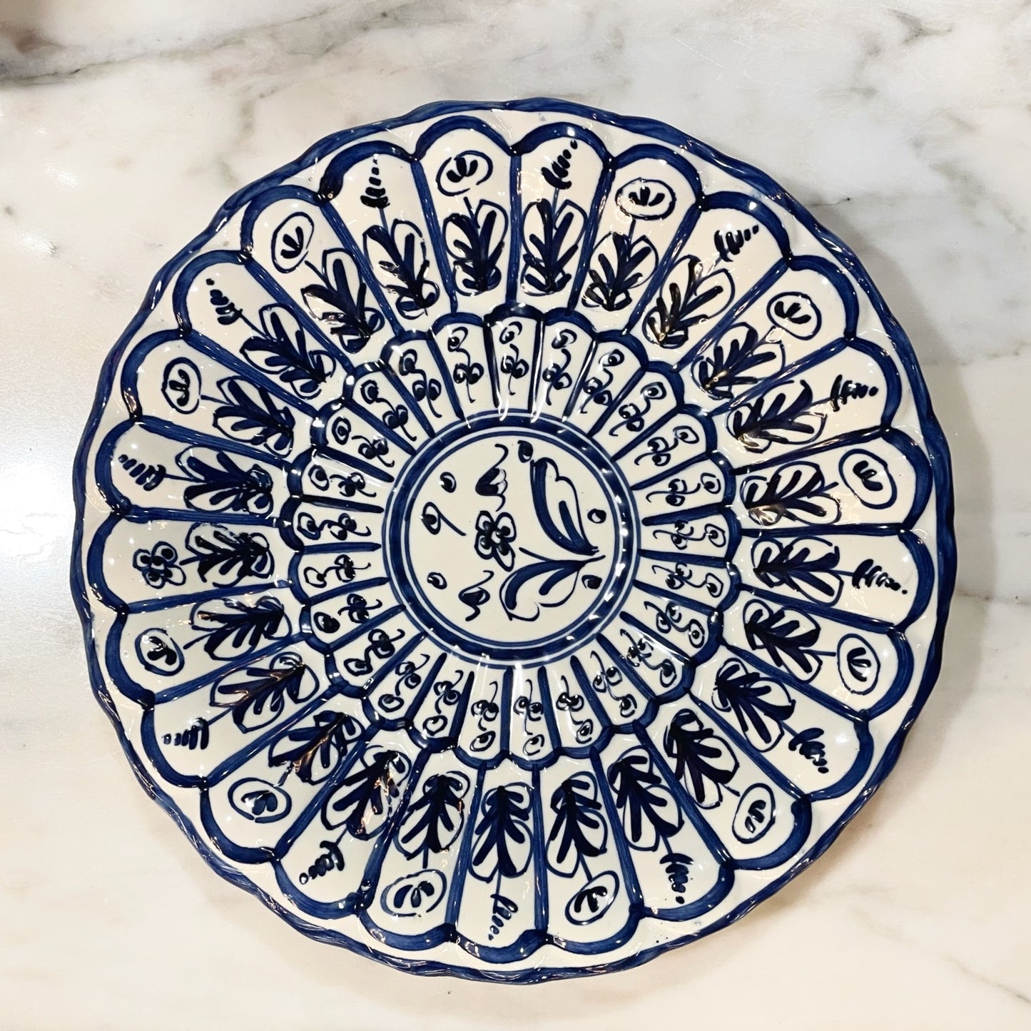 Mid-Century Spanish Decorative Ceramic Plate, Ø 25 cm