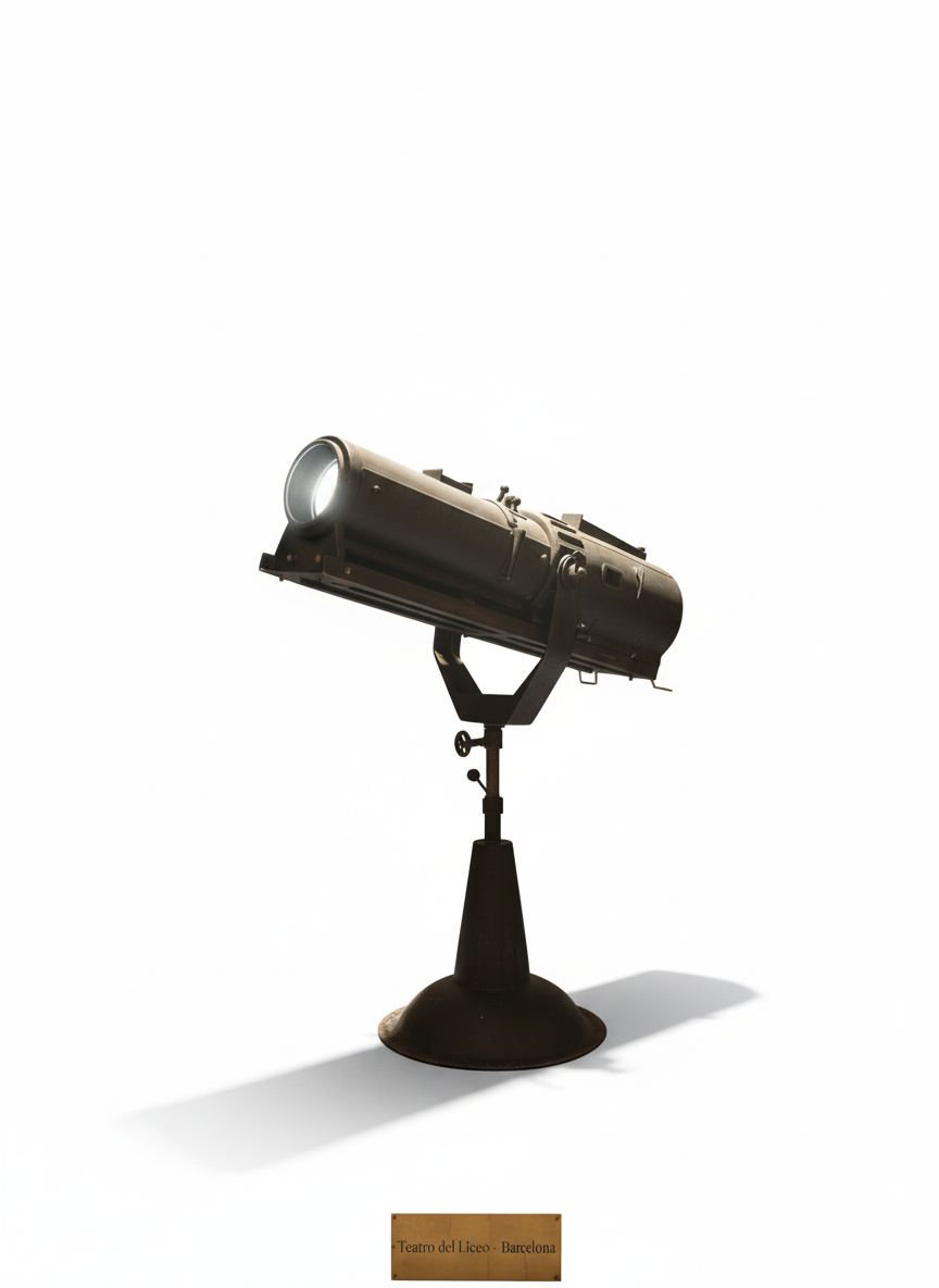 Vintage Lumex Projector Light Cannon Cinema Theater from Barcelona's Liceu Opera House