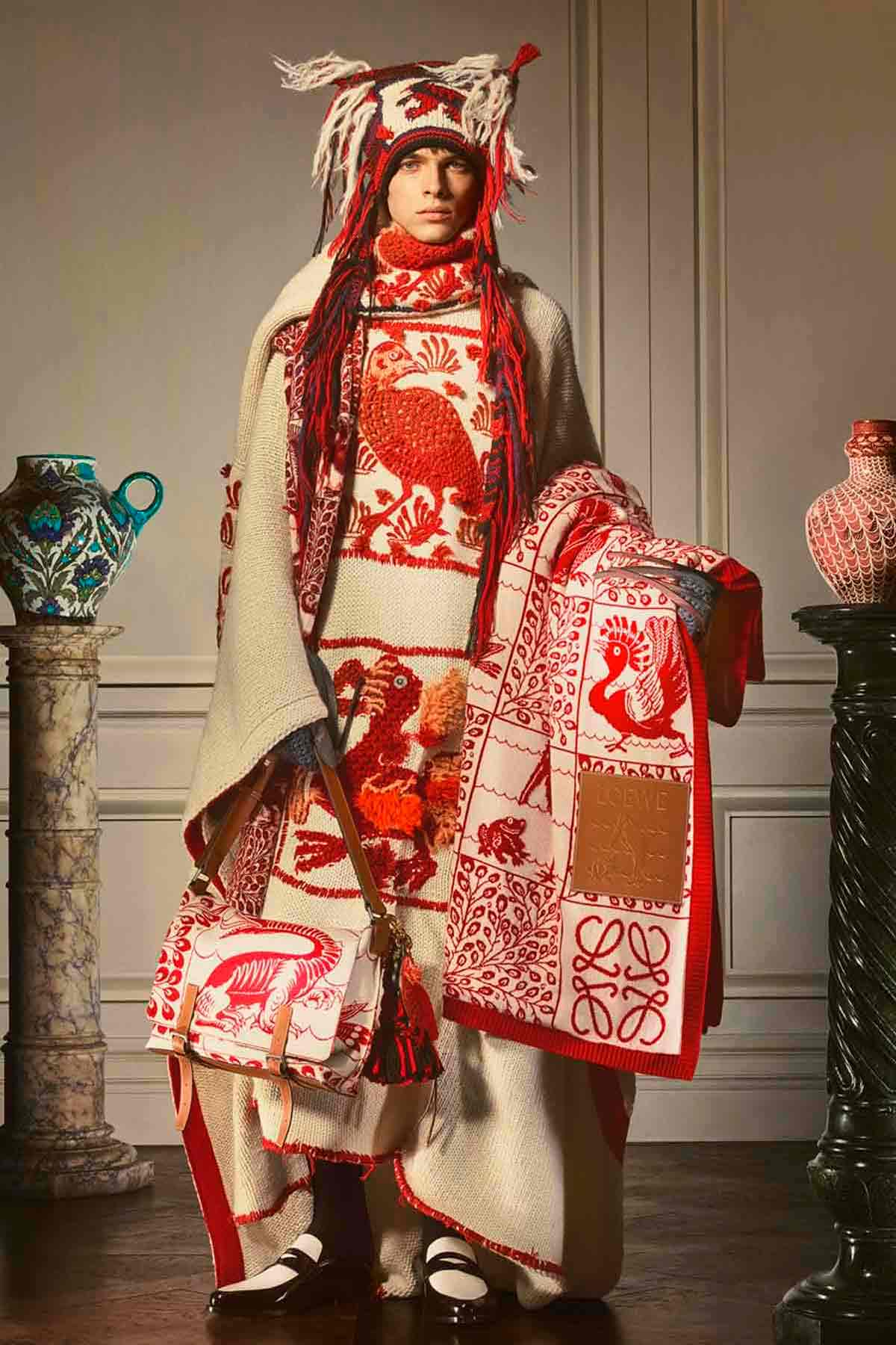 Poncho Loewe Autumn/Winter 2020, William de Morgan collection