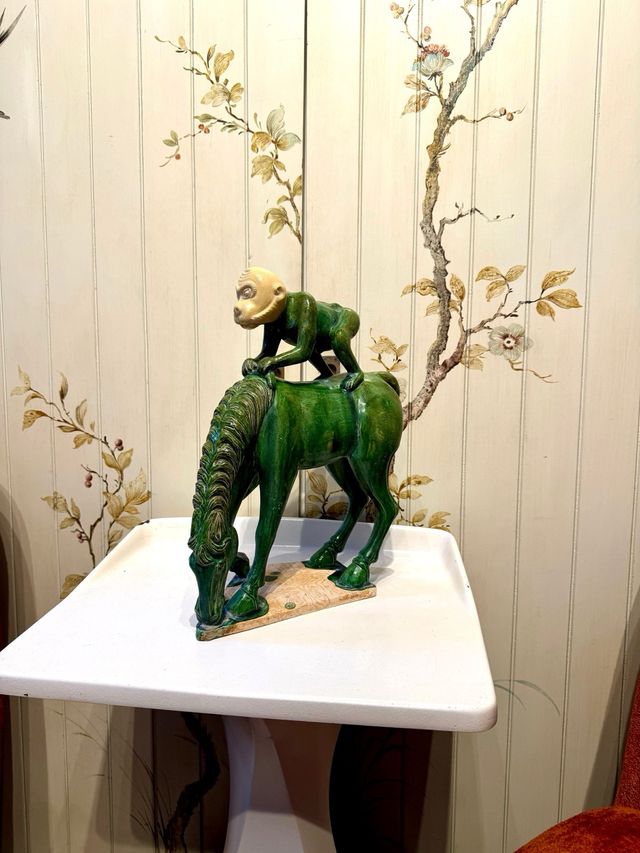 Chinese Feng Shui Monkey Horse Sculpture Prosperity