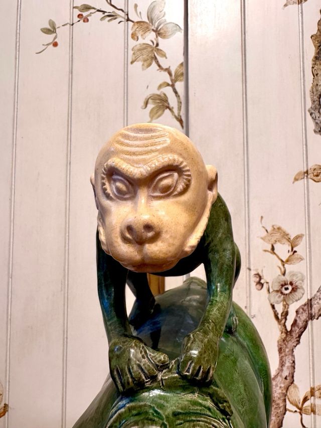 Chinese Feng Shui Monkey Horse Sculpture Prosperity