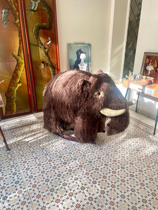 Vintage Wooden Mammoth Rocking Toy Child