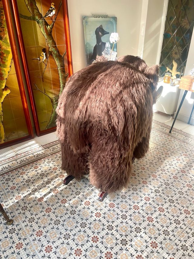 Vintage Wooden Mammoth Rocking Toy Child