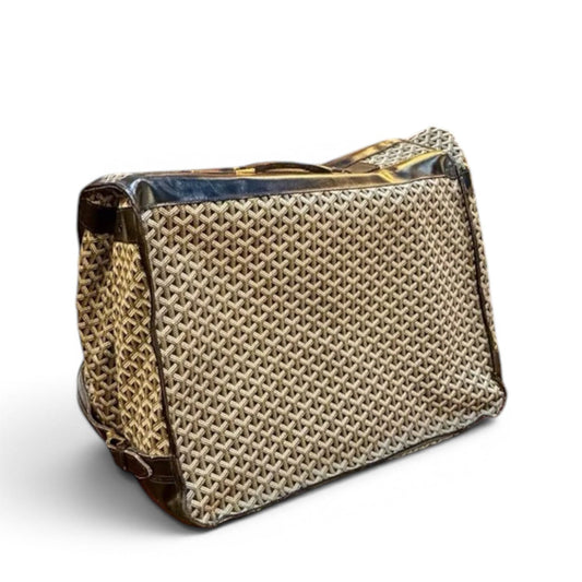 Classic Travel Luggage in Cotton and Linen Canvas by Goyard, 1970s Decade