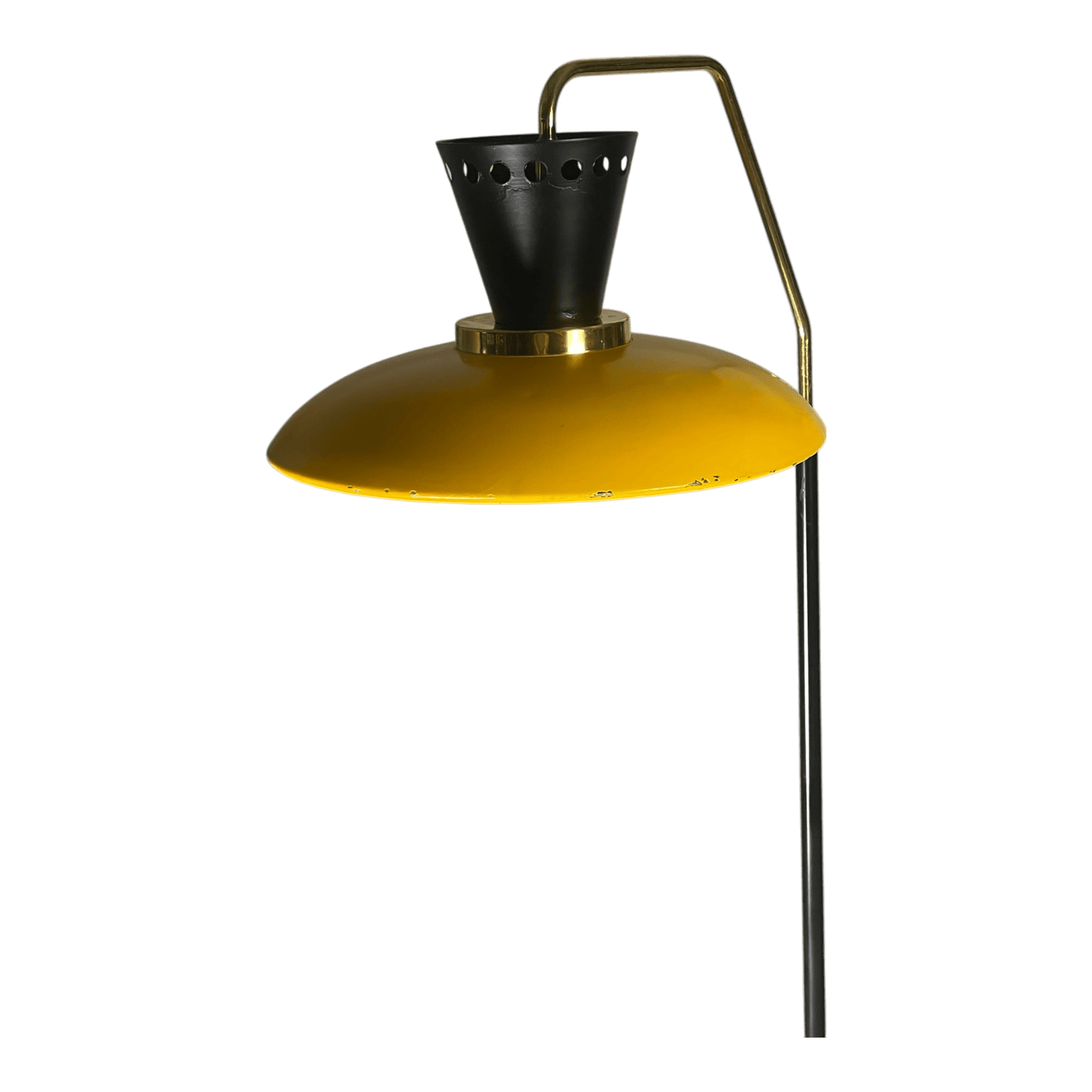 1950s Mid-Century Floor Lamp with Integrated Table and Magazine Rack