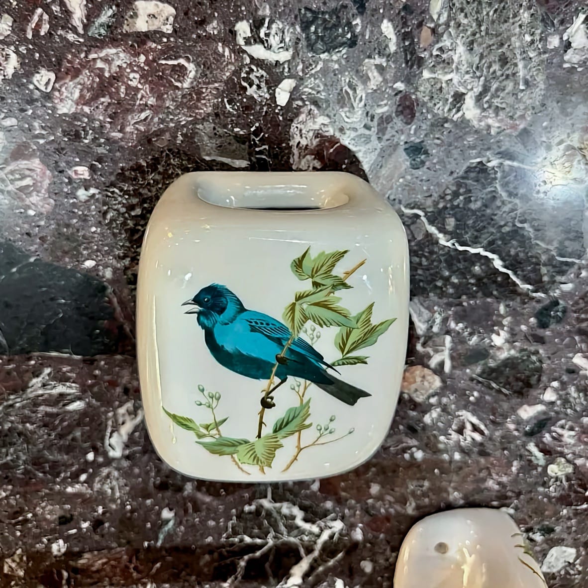 Vintage 'Porcelaine de Paris' Bathroom Set - Elegant French Vanity Accessories