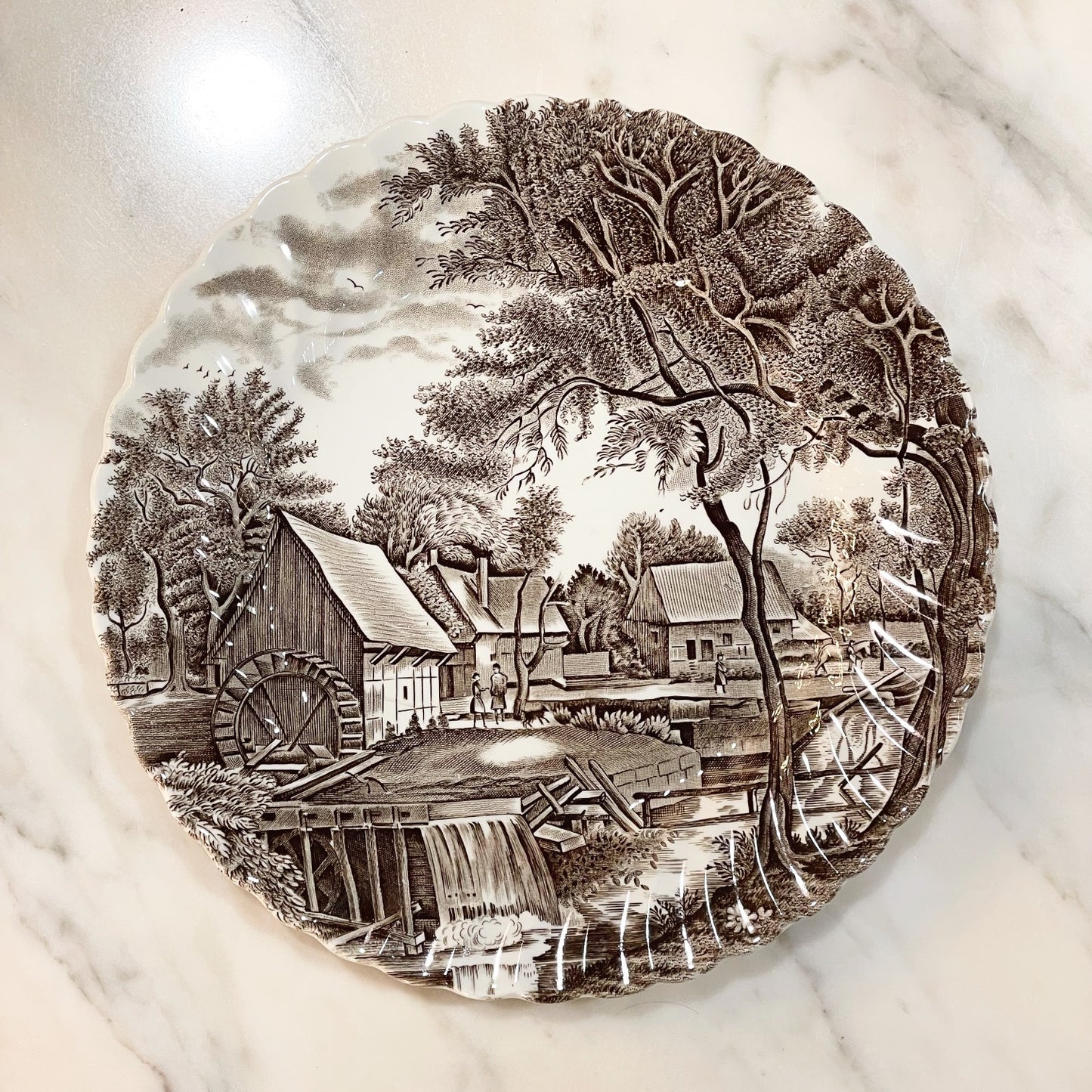 Vintage "Watermill" Decorative Plate by Johnson Brothers (England) 25Ø