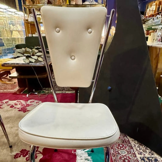 Set of 4 Vintage French Chrome Kitchen/Dining Chairs - Weiler Cuisine