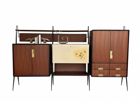 Vintage Sideboard and Bookcase from Cantù, Italy, 1950s.