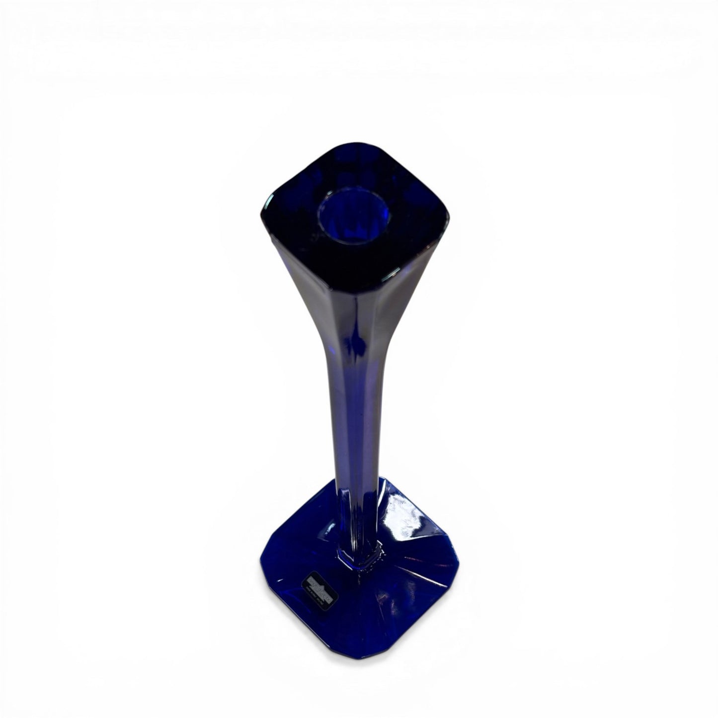 "Polygon" Cobalt Blue Crystal Candlestick by Cátia Castel-Branco for Arnolfo di Cambio