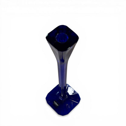 "Polygon" Cobalt Blue Crystal Candlestick by Cátia Castel-Branco for Arnolfo di Cambio