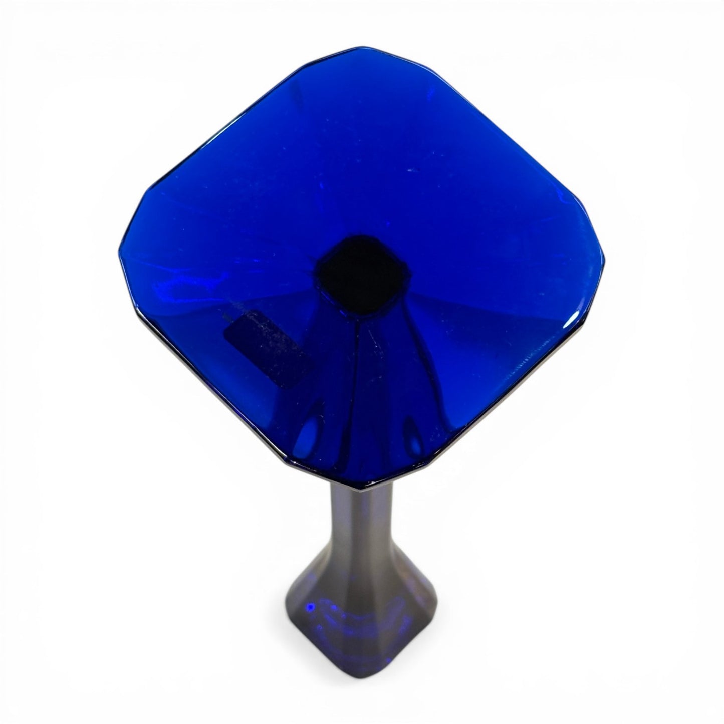 "Polygon" Cobalt Blue Crystal Candlestick by Cátia Castel-Branco for Arnolfo di Cambio