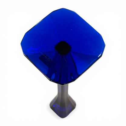 "Polygon" Cobalt Blue Crystal Candlestick by Cátia Castel-Branco for Arnolfo di Cambio