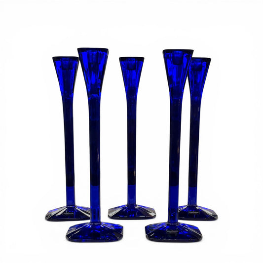 "Polygon" Cobalt Blue Crystal Candlestick by Cátia Castel-Branco for Arnolfo di Cambio