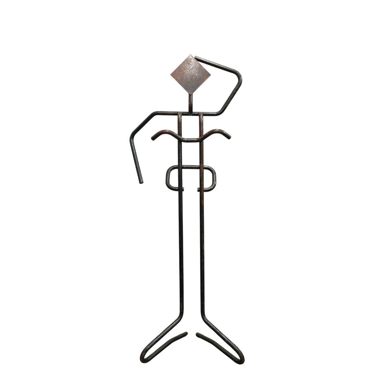 Brutalist Metallic Man Valet Stand