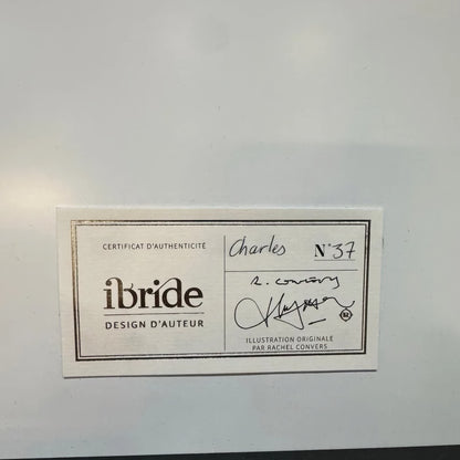 Ibride 'Charles' (No. 37) Framed Portrait | Rachel Convers Design | Anthropomorphic Llama Art