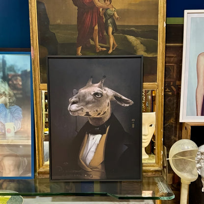 Ibride 'Charles' (No. 37) Framed Portrait | Rachel Convers Design | Anthropomorphic Llama Art