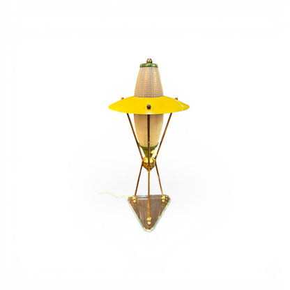 Mid-Century Space Age Tripod Lamp with Textured Diffuser, 1960s