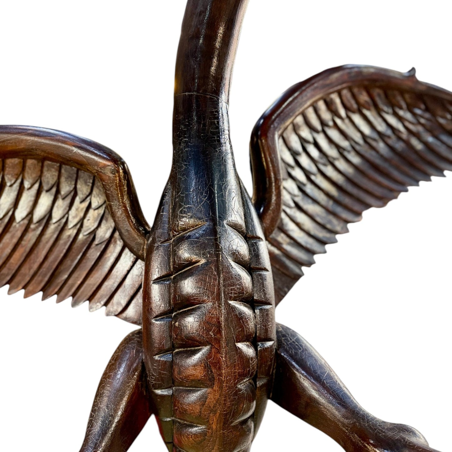 Solid Wood Dragon Lighting from the Italian School, c.1930