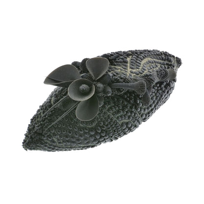 Black flowers silicone clutch by Tzuri Gueta