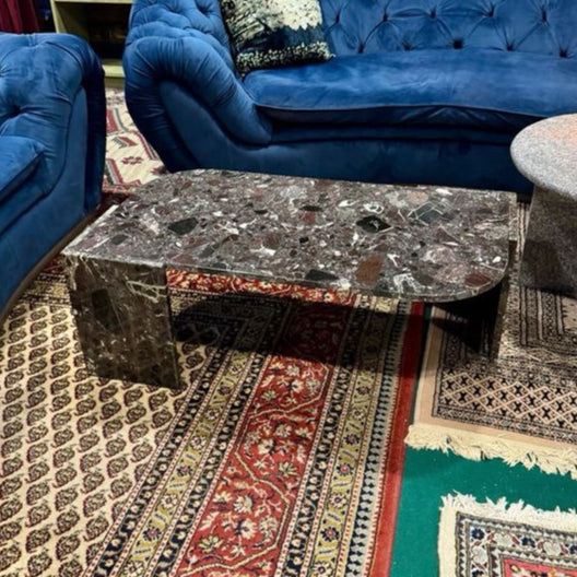 Vintage Italian Marble Coffee Table 80s Postmodern