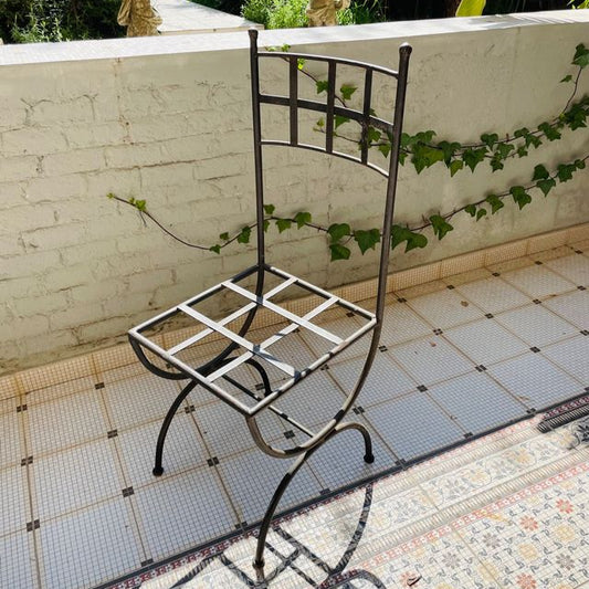 Antique Wrought Iron Chair Garden Outdoor