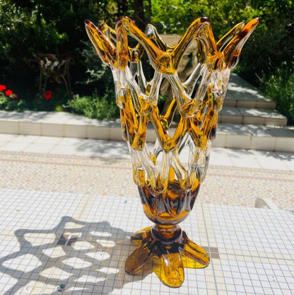 Vintage Italian Arabesque Ceramic Vase 60s/70s