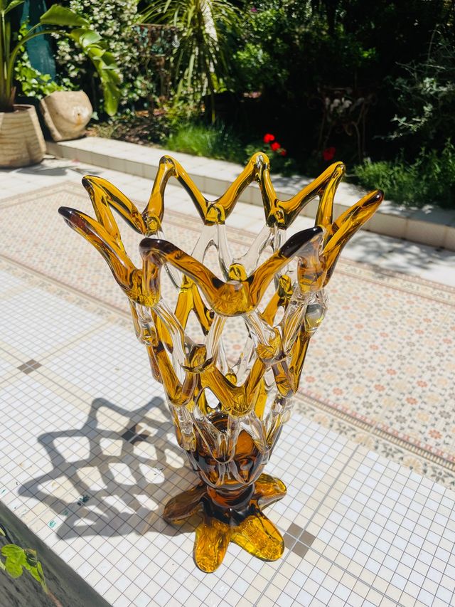Vintage Italian Arabesque Ceramic Vase 60s/70s