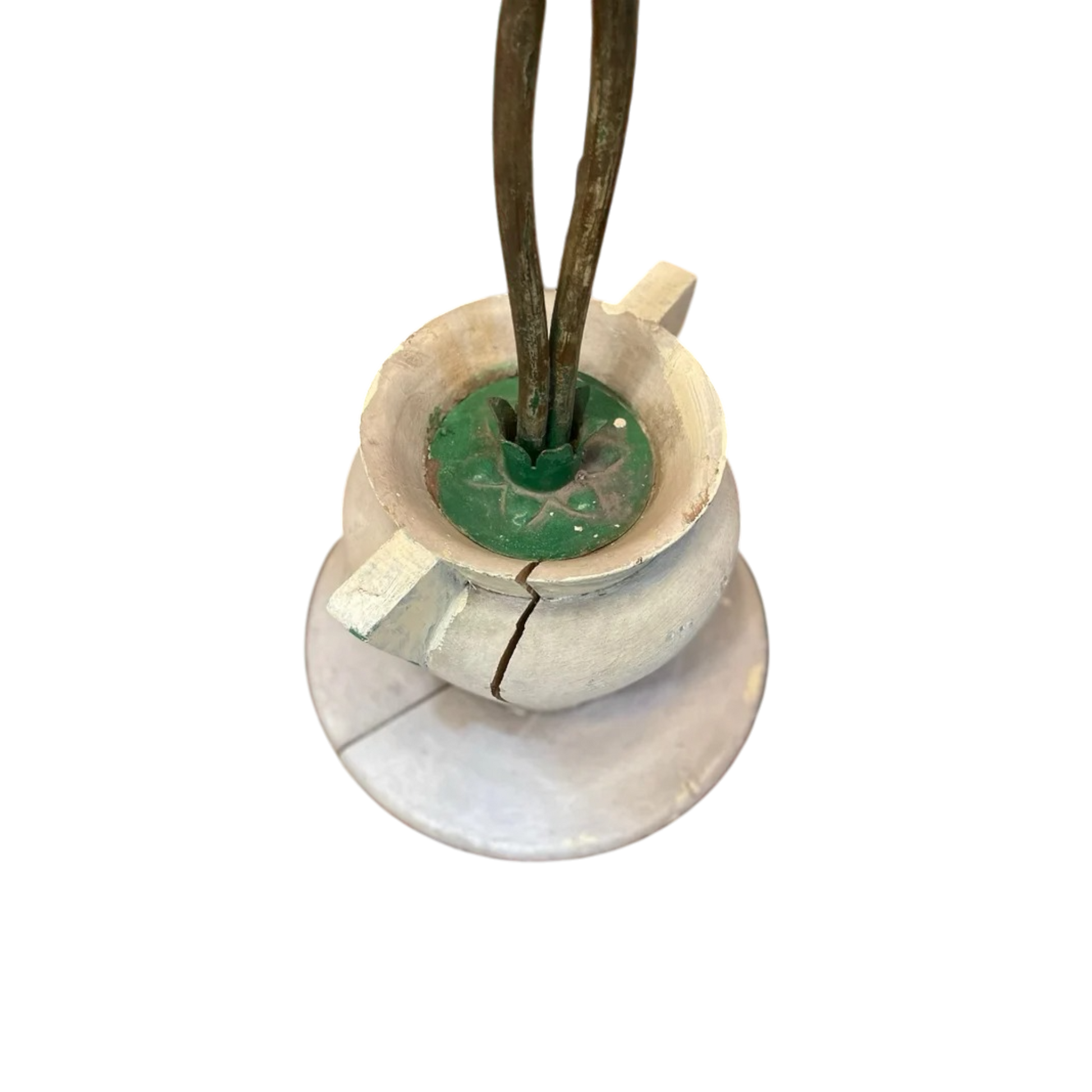 base-madera-pintada-original-lampara-monstera-italiana-antigua