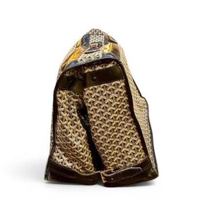 Classic Travel Luggage in Cotton and Linen Canvas by Goyard, 1970s Decade
