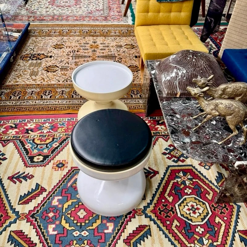 Castiglioni Brothers' Rocchetto Stool and Side Table Set - Iconic Italian Design