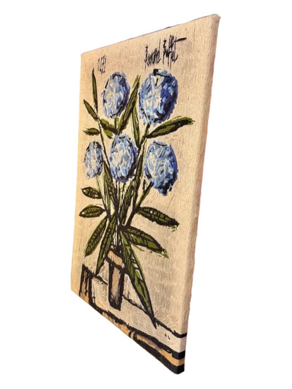 Tapiz Vintage "Las Hortensias" de Bernard Buffet, 1971. Colección DMC