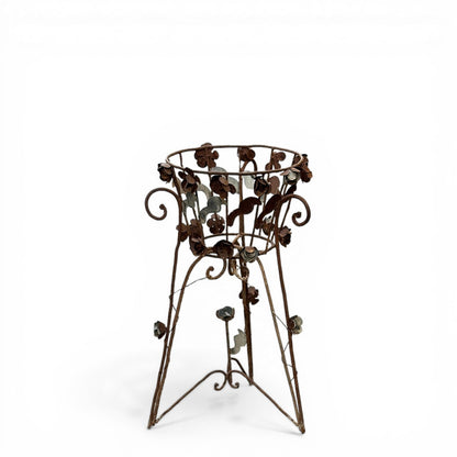 Antique Iron Planter with Floral Motifs, 19th Century.