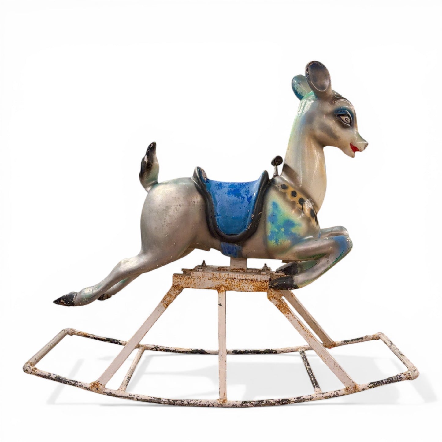 Vintage Mid-Century Fawn Rocker in Cast Aluminum,  1950's