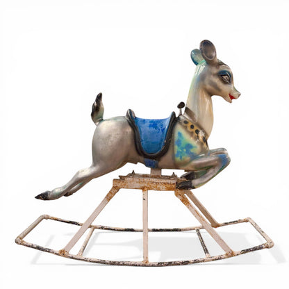 Vintage Mid-Century Fawn Rocker in Cast Aluminum,  1950's