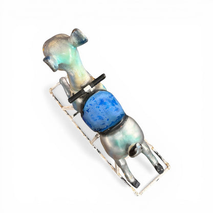 Vintage Mid-Century Fawn Rocker in Cast Aluminum,  1950's