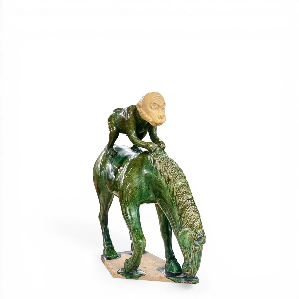 Chinese Feng Shui Monkey Horse Sculpture Prosperity