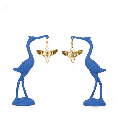 Egyptian beetle earrings