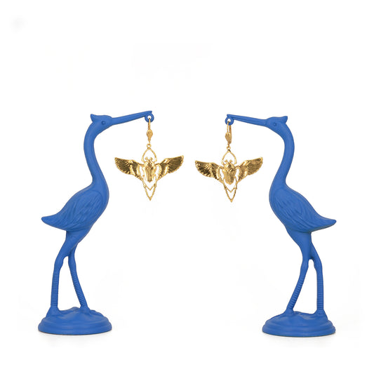 Egyptian beetle earrings