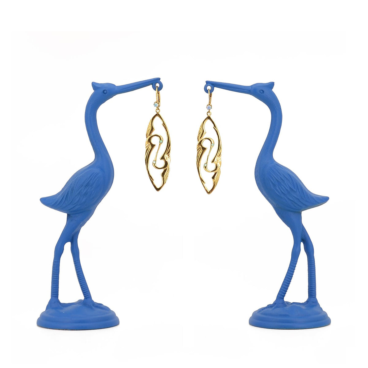 Herons Art Noveu style earrings