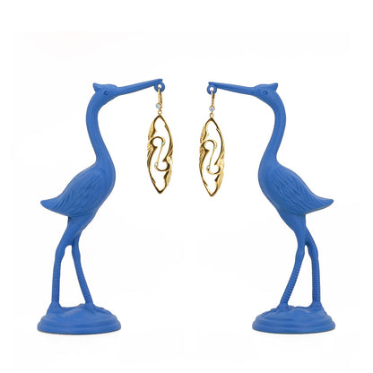 Herons Art Noveu style earrings
