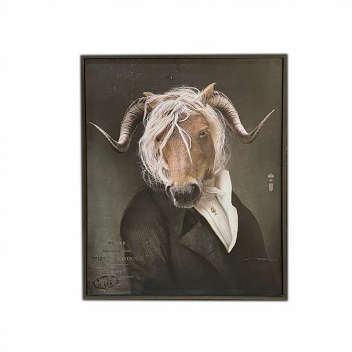 Ibride 'Rastignac' Framed Portrait | Anthropomorphic Wall Art | French Design