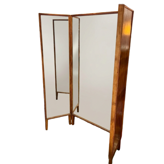 Italian 1960s Triptych Mirror | Mid-Century Floor Screen