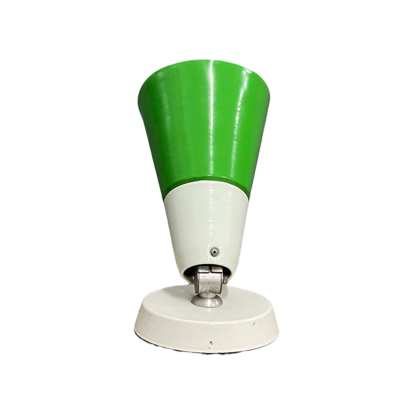La Basilica Galeria green and white Space Age spotlight lamp, 1970s Italy. Adjustable head.
