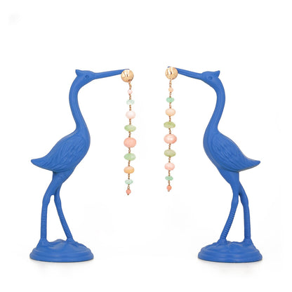 Long earrings with stones