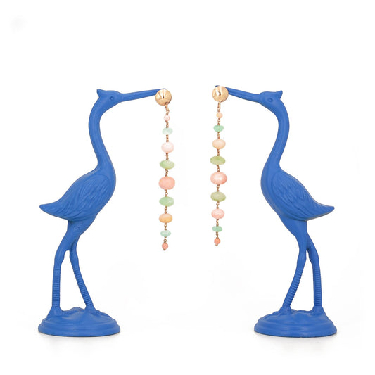 Long earrings with stones