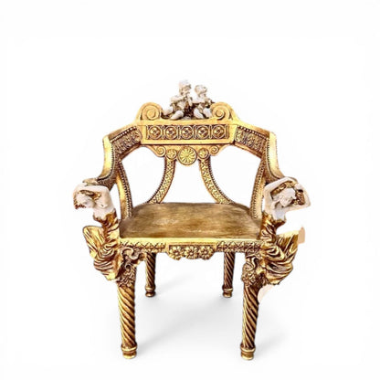 Silla dorada con Angeles y Ninfas