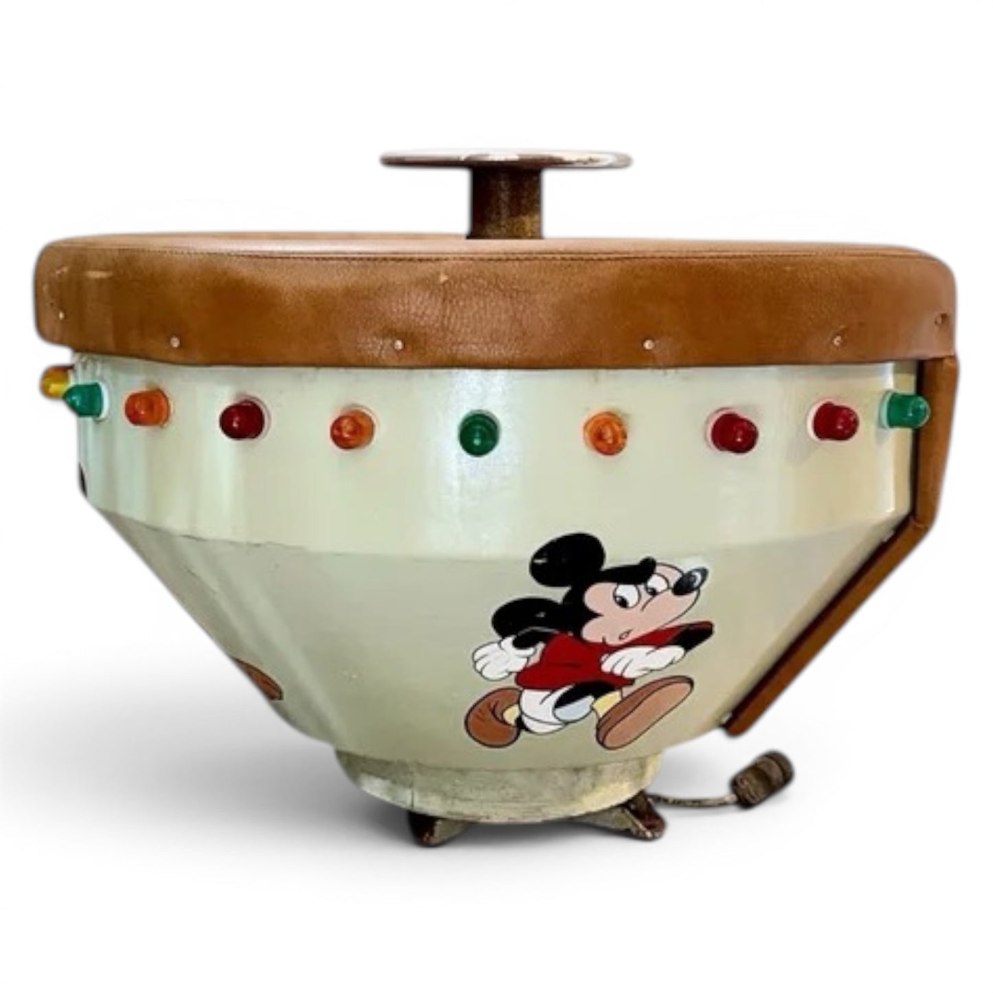 Vintage 1960s English Fairground Ride Pot with Lights