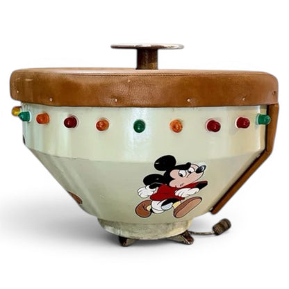 Vintage 1960s English Fairground Ride Pot with Lights