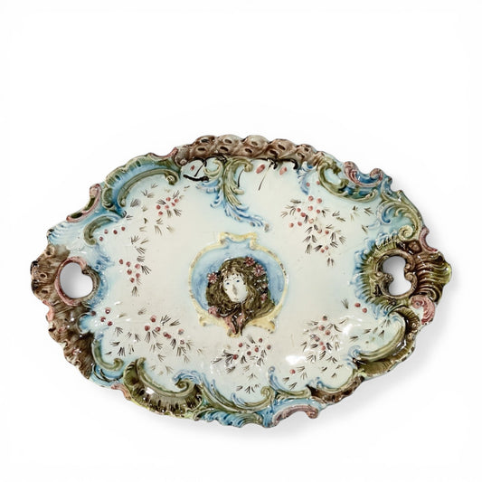 Vintage Decorative Ceramic Serving Bowl / Dish, Ø 40 cm